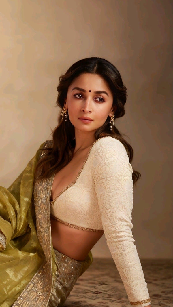 Alia Bhatt Hot Saree Look
