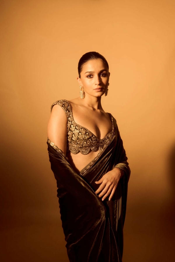 Alia Bhatt Saree Hot Pics