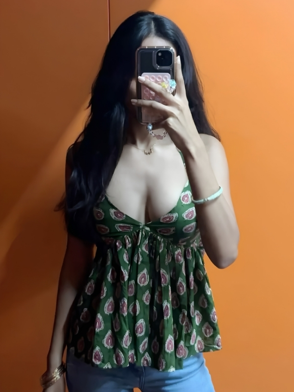 Bold Deep Neck Dress Photoshoot
