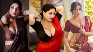 Girl-Deep-Neck-Dress-Photos
