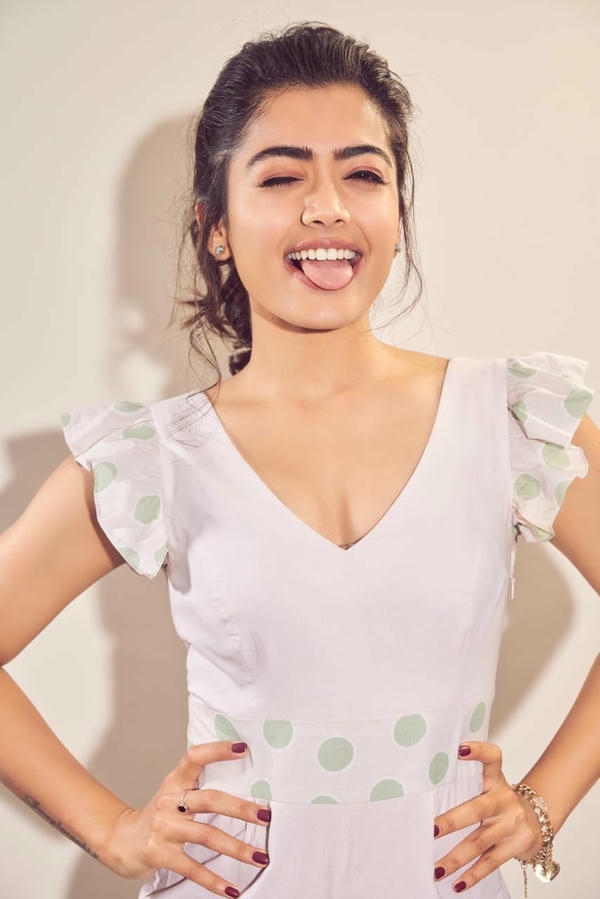 Rashmika Mandanna Backless Dress Photos