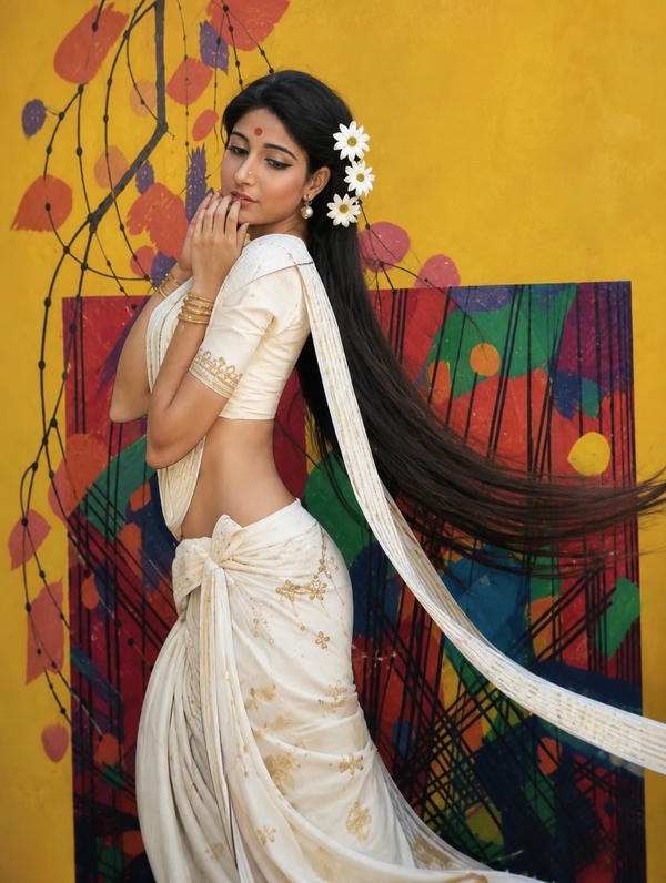 Sheer White Saree Hot Photos