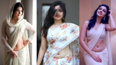 White-Saree-Hot-Photos